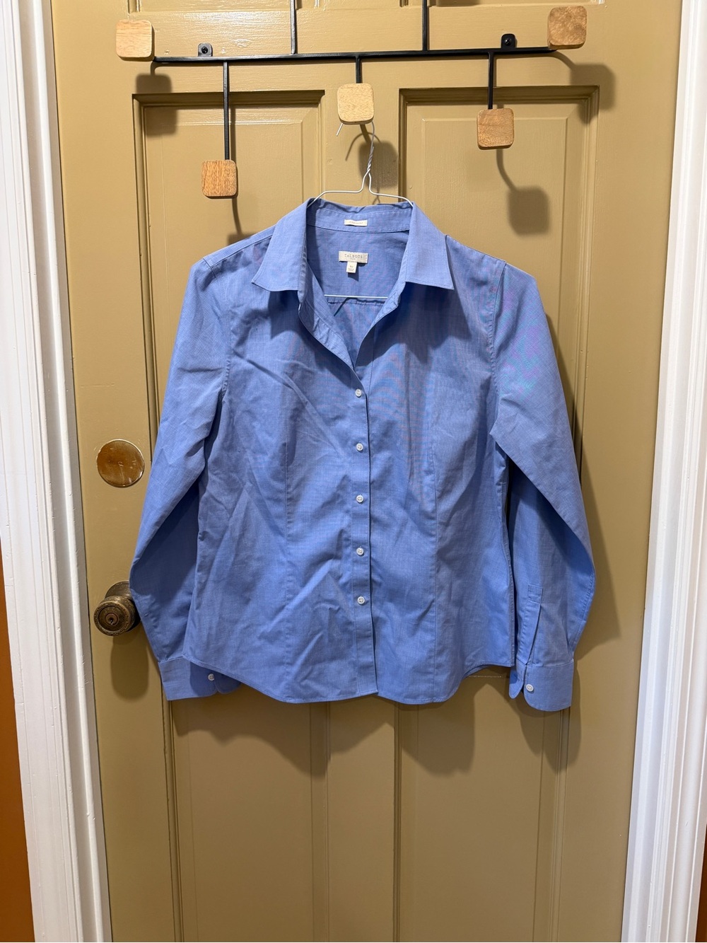 Structured Talbots classic blue button down